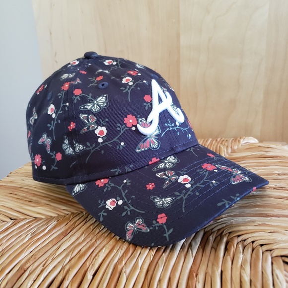 Atlanta Braves Floral Baseball Hat NEW! - Picture 2 of 15